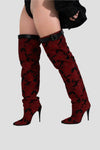 High heel over knee boots